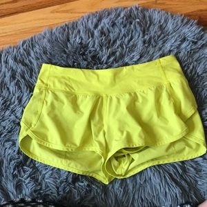 Yellow lululemon shorts size 4